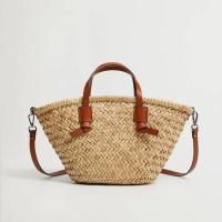 Bolsos de cesta tejidos de mimbre informales, bolsos de ratán para mujer, bolsos hechos a mano de paja de playa de verano, bolso de hombro tipo bandolera de diseñador 2024, mochila de lujo de alta gama - details 1