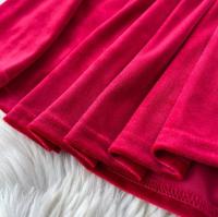 Vestido de fiesta de estilo navideño para mujer, diseño elegante de plumas, línea A - details 7