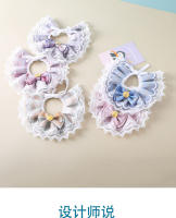Toalla de saliva para mascotas, lazo de gato, cuello de borde de encaje, perro, lindo estilo de princesa, bufanda decorativa, suministros - details 2