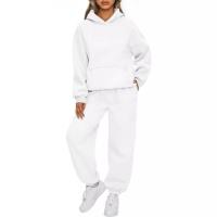 Conjunto deportivo de dos piezas para mujer, Sudadera con capucha informal y pantalones de cintura elástica, trajes de moda para Otoño e Invierno - details 6