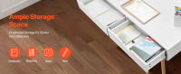 SucceBuy Escritorio compacto con cajones, mesa de estudio para niños para dormitorio, escritorio minimalista de madera para dibujar, leer, escribir - details 3