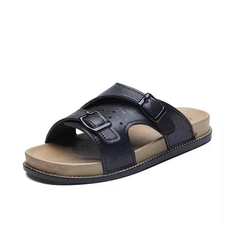 Sandalias de verano para hombre, zapatillas casuales, nuevo estilo 2025, para exteriores, deportivas, de conducción, sandalias de playa resistentes al desgaste de doble propósito - 1