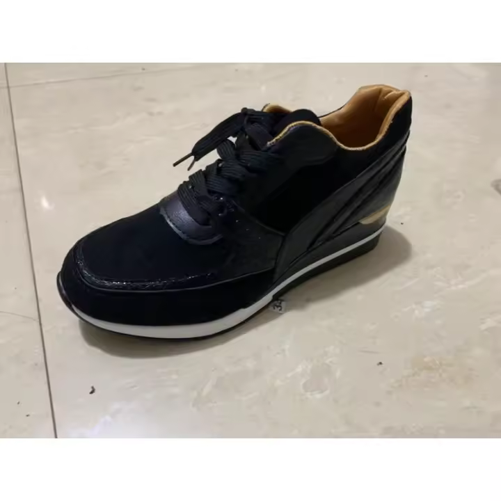 Zapatos planos casuales de mujer con suela gruesa, bloques de color, lentejuelas y plataforma transpirable para otoño e invierno. - 1