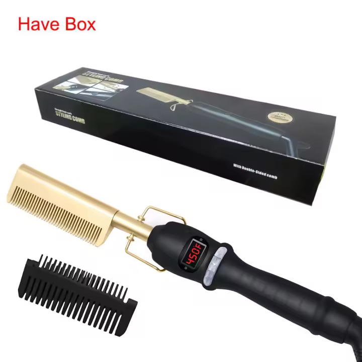 Cepillo Profesional para Alizar el Cabello Hierro de Alizamiento de Cerámica con Enchufe Europeo - 1