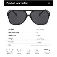 Gafas de sol clásicas de aviador retro para hombre y mujer, montura grande - details 0