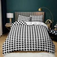 Juego de Cubierta de Edredón de Lujo en Tamaño King Queen Full Twin Ligero Negro y Blanco Estilo Bohemio para Niñas y Niños - details 0