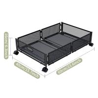 Contenedores de almacenamiento debajo de la cama de gran capacidad con ruedas, contenedores de almacenamiento de ropa para edredón de Metal, plegables con asas - details 0