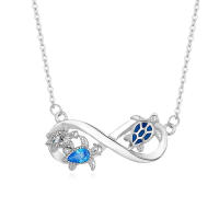 Colgante de Tortuga Infinitas Formas Joya de Imitación Azul Ideal para Uso Diario y Fiestas de Mar - details 0
