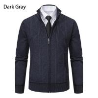 Chaqueta gruesa para hombre, cárdigan de punto con cuello levantado, cálido, para otoño e invierno - details 7