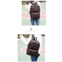 Mochilas de cuero PU impermeables, mochila escolar para hombre, bolsas de viaje para ordenador portátil de 14 pulgadas, alta capacidad - details 6