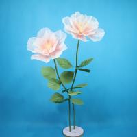 Flores artificiales de melocotón de 30/40/50cm, accesorios de tiro de gasa gigante, flores falsas, pétalos esponjosos 3D, paisajismo de boda - details 9