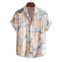Camisa hawaiana retro con estampado floral para hombre, blusa 3D de manga corta, tops de verano, camisas de solapa urbana para playa, casual - details 8