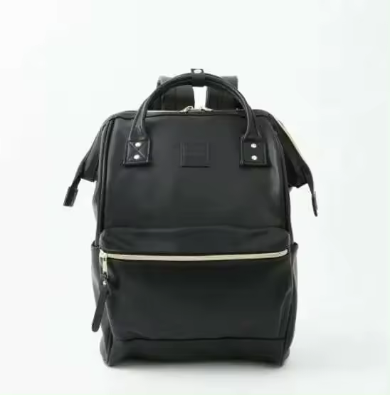 Mochila anello de piel auténtica para mujer, Mochila grande antirrobo de calidad A+, mochila de viaje, bolso Unisex para hombre - 1