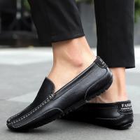Mocasines Transpirables De Cuero Genuino, Mocasines Informales, Zapatos De Cuero Para Hombre, Calzado Plano Formal Italiano Para Conducir - details 17