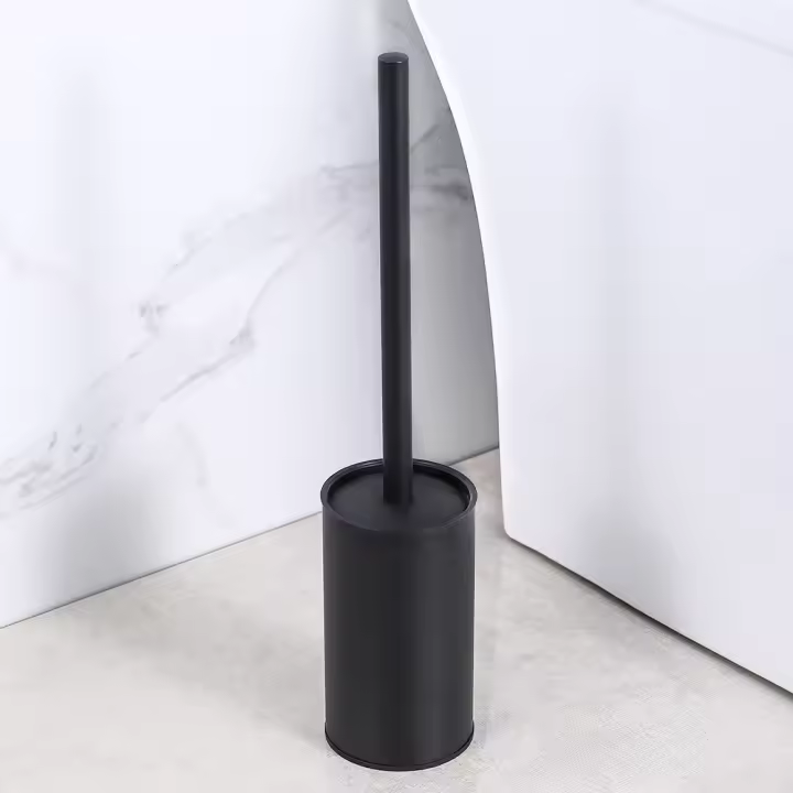 Juego de Cepillo y Porta Cepillo Profundo para Inodoro Compacto y Oculto para Baño Moderno en RV - 1