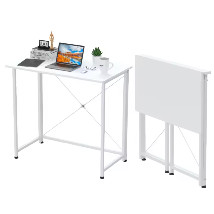 Escritorio plegable pequeño, sin volumen, escritorio de ordenador plegable, adecuado para dormitorio, oficina, coci - 1
