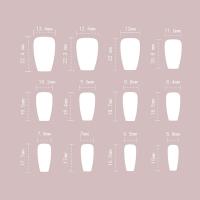 24pcs Uñas De Ballerina Largas Falsas En Color Rosa Puro Francés Uñas Postizas Completo Cubierta Presión En DIY Desmontables Para Fiesta - details 1