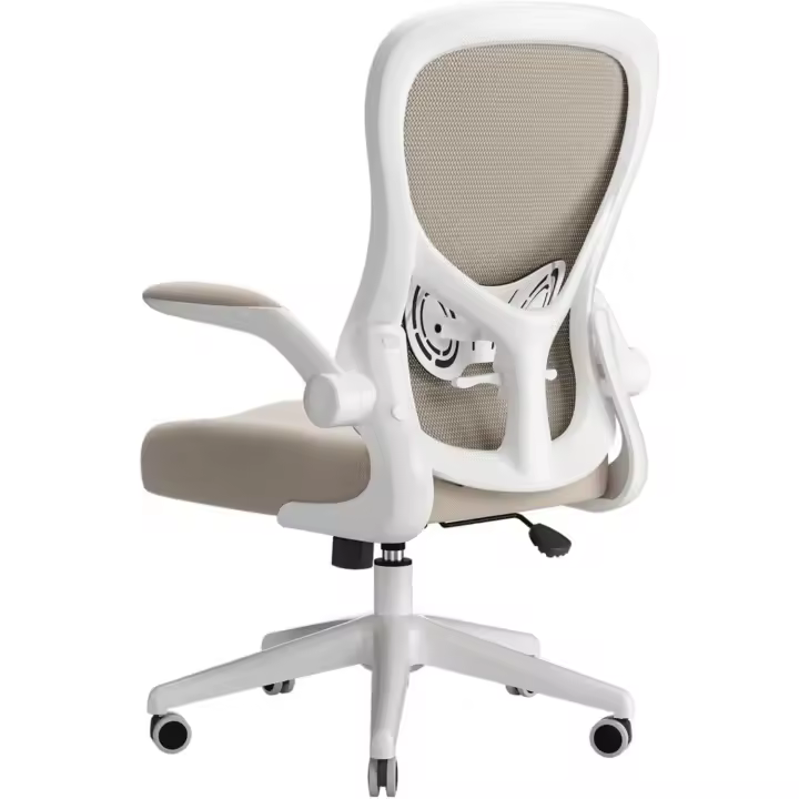 Silla de Escritorio ergonómica, Silla de Oficina con reposabrazos abatibles y Soporte Lumbar, Altura Ajustable - 1