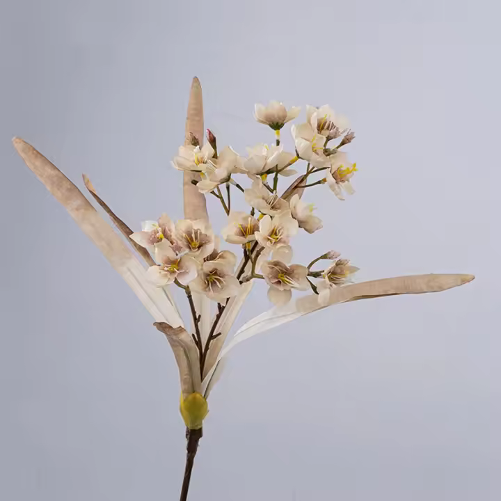 Rama de narciso Artificial de tacto Real, flor de narciso de seda hecha a mano elegante, flor falsa de lujo, decoración de jardín al aire libre - 1
