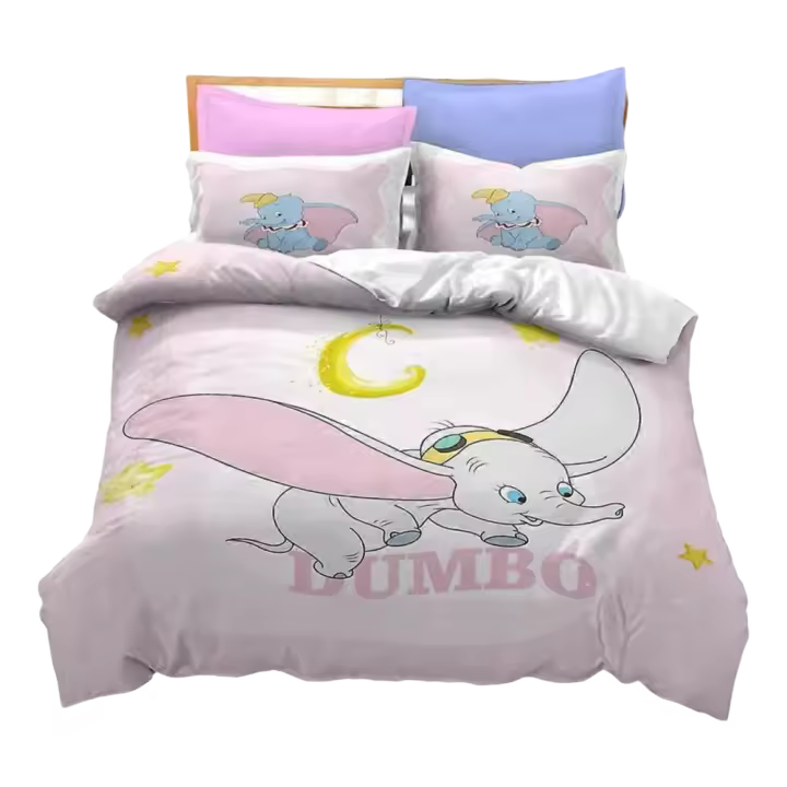 Conjunto de Cama de Dibujos Animados Dumbo Cubierta de Edredón de Elefante Encantador - 1