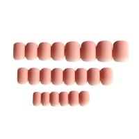 Juego de uñas postizas color rosa melocotón, 24 piezas con adhesivo, ideal para mujeres y niñas - details 0
