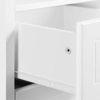 Mesitas de Noche con Dos Cajones 40x35x60cm Mesitas de Noche Vintage para Dormitorio Mesita de Madera Lacada para Cama Blanco - details 25