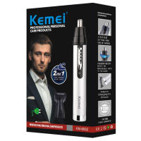 Kemei-recortador de vello de nariz y orejas, 6652 v-110v, kit de aseo facial eléctrico, recortador de cejas y barba, microrecortador de nariz y orejas, 240 - details 0