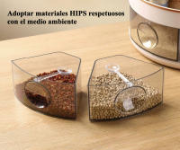 Caja de condimentos giratoria caja de condimentos de cocina caja de condimentos multifuncional en la esquina de la encimera - details 4