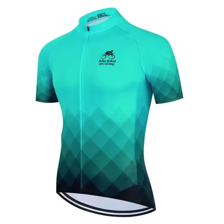 Salexo - Traje de hombre, conjunto de camiseta de manga corta para ciclismo de carretera, rojo, 2022 - 1