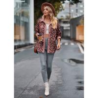 Chaqueta de mujer 2025Chaqueta de PANA con estampado de leopardo, camisa de manga larga, abrigo Casual ligero - details 9