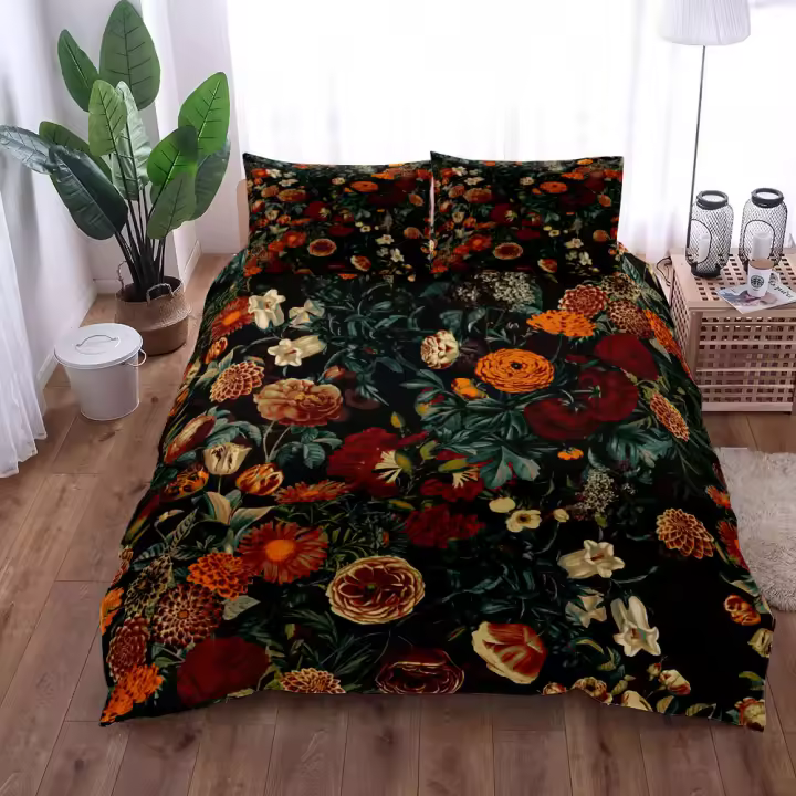 Juego de funda nórdica de cactus florecientes, juego de ropa de cama para niños, tamaño King, Queen, doble, individual, individual - 1