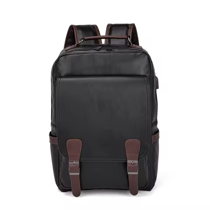 Mochila escolar para hombre, boquilla de negocios de moda, bolsa grande para ordenador portátil con carga USB - 1