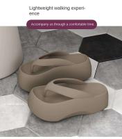 Chanclas Eva de fondo grueso para mujer con plantilla hermosas zapatillas de verano playa hogar excrementos de sensibilidad aumentada suave - details 5