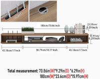 Soporte de TV de Madera Flotante Estante de Pared para TV Mueble de Madera para TV Colgante - details 48
