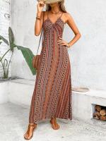 Vestido Boho de Moda de Verano Patrón Étnico sin Espalda y Dobladillo Ideal para Playa - details 13