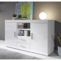 Aparador para Salón Comedor Moderno, Mueble TV de Blanco Brillo, 140x80x40 cm - details 3