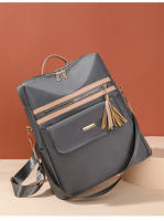 Mochila De Trabajo ligera para mujer, morral de viaje informal, resistente al agua, color negro y rosa - details 11