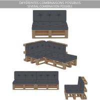 Juego de Cojines Impermeables 2 Piezas para Interior y Exterior Cojín de Asiento 120x80 cm - details 12