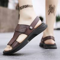 2025 nuevas sandalias de piel de vaca de primera capa zapatos de playa de cuero transpirable para hombres casual suela suave de mediana edad y ancianos papá zapatos de los hombres. - details 27