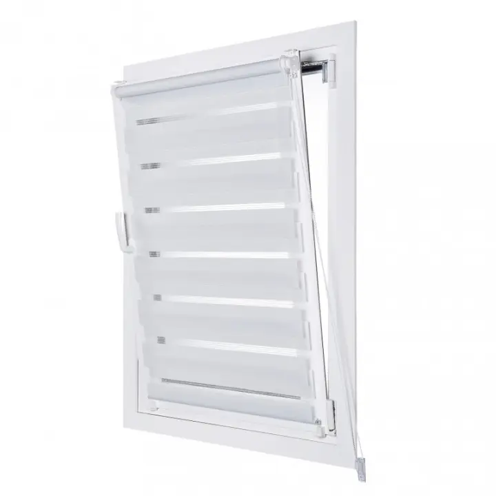 Estor Noche y Día Easyfix para Ventanas Abatibles, Alta Privacidad y Fácil instalación, Estores enrollables con Doble Tejido. Estores sin Taladrar para Ventanas y Puertas. - 1