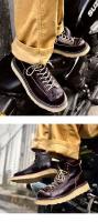 Zapatos de cuero vacuno puro de alta gama, estilo casual de herramientas, zapatos de tablero de caña alta - details 14