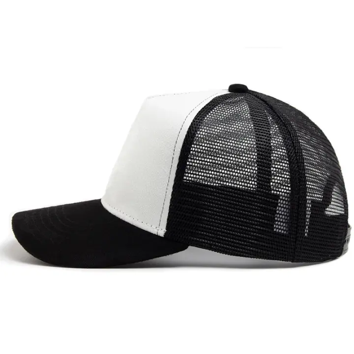 Nuevo sombrero de camionero de gamuza de verano, gorra de béisbol de malla para hombre, visera para el sol, moda informal para - 1