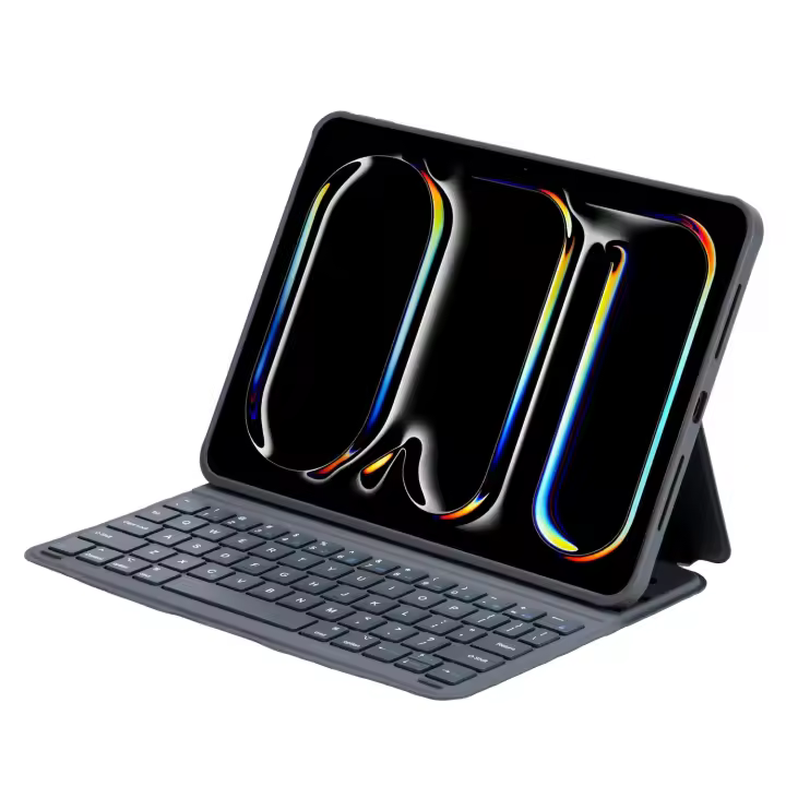 Funda de cuero delgada con teclado inalámbrico para iPad Pro de 11 pulgadas M4 2024 - 1