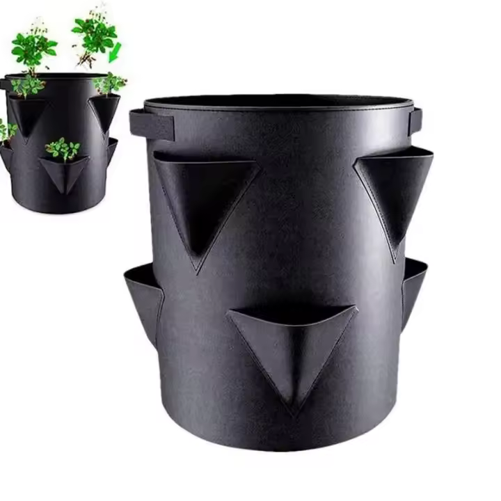 Cultivo de bolsas no tejidas de fresa de 6 lados, ETA para cultivo de plantas en jardín - 1
