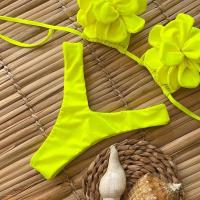 Microbikini Floral Sexy para mujer, traje de baño femenino, conjunto de Bikini con Tanga, ropa de playa brasileña, 2024 - details 2