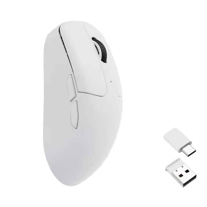 Keychron-ratón óptico M2 mini, inalámbrico, 2,4 GHz, Bluetooth, USB, con cable, tipo C, Sensor 3395 - 1