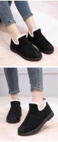 Zapatos gruesos y cálidos para la nieve para mujer, zapatos de algodón y terciopelo de un solo paso, a la moda, nuevo estilo, invierno, 2024 - details 1