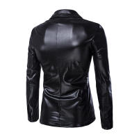 Nuevo abrigo con ribete de dos botones y un solo pecho para hombre a la moda - details 3
