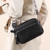 Bolso de Mano de Cuero Genuino para Mujer Color Sólido con Borlas Bolso de Hombro de Cuero de Vaca - details 22