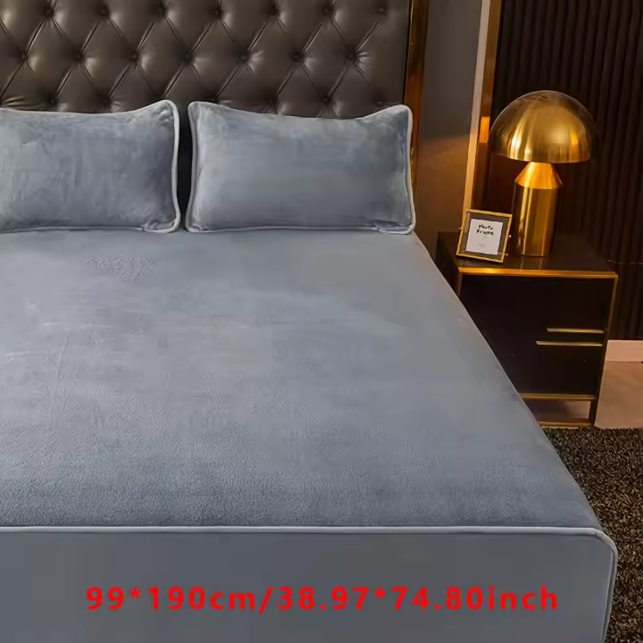 Ropa de cama de lana de color liso para dormitorio, habitación de huéspedes, hotel, solo, 1 pza - 1